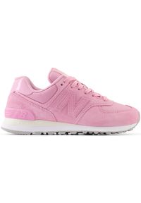 Buty damskie New Balance WL5742BB – różowe. Kolor: różowy. Materiał: bawełna, dresówka, skóra, guma. Szerokość cholewki: normalna. Model: New Balance 574