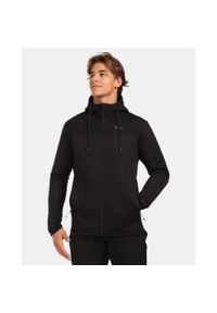 Męska ocieplana bluza z kapturem z polaru Kilpi NEVIA-M. Typ kołnierza: kaptur. Kolor: czarny. Materiał: polar. Sport: turystyka piesza #1