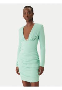 Just Cavalli Sukienka koktajlowa 80PAO957 J0253 Niebieski Slim Fit. Kolor: niebieski. Materiał: syntetyk. Styl: wizytowy #1