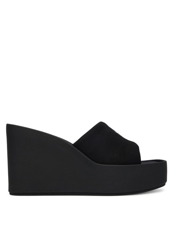 Calvin Klein Klapki Wedge 70 Sndl Canv Mg HW0HW03134 Czarny. Kolor: czarny. Materiał: materiał
