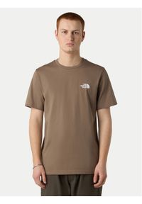 The North Face T-Shirt Simple Dome NF0A87NG Brązowy Regular Fit. Kolor: brązowy. Materiał: bawełna