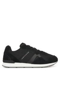 TOMMY HILFIGER - Tommy Hilfiger Sneakersy Runner Icon Mix FM0FM05679 Czarny. Kolor: czarny. Materiał: zamsz, skóra #1