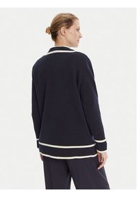 GANT - Gant Kardigan 4805340 Granatowy Relaxed Fit. Kolor: niebieski. Materiał: bawełna