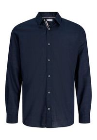 Jack & Jones Koszula Henry 12289197 Granatowy Regular Fit. Kolor: niebieski. Materiał: bawełna #2