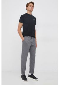Pepe Jeans T-shirt Basic męski kolor czarny gładki. Kolor: czarny. Materiał: dzianina. Wzór: gładki #4