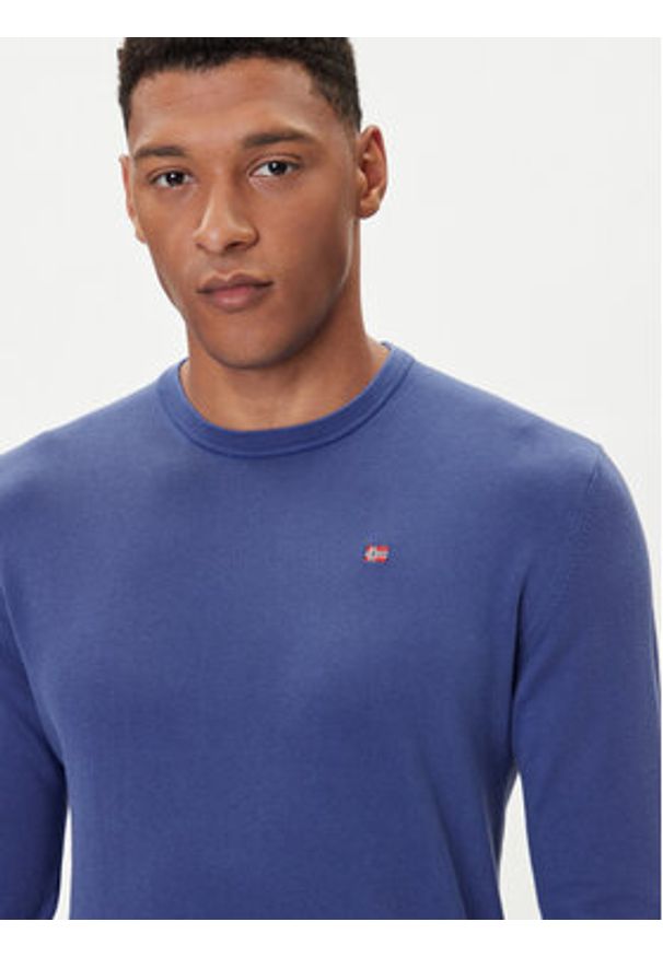 Napapijri Sweter Droz NP0A4I2G Niebieski Regular Fit. Kolor: niebieski. Materiał: bawełna