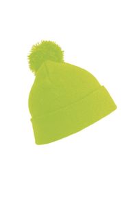 RESULT - Zimowa Damska Essentials Pom Pom Beanie. Kolor: zielony, żółty, wielokolorowy. Sezon: zima #1