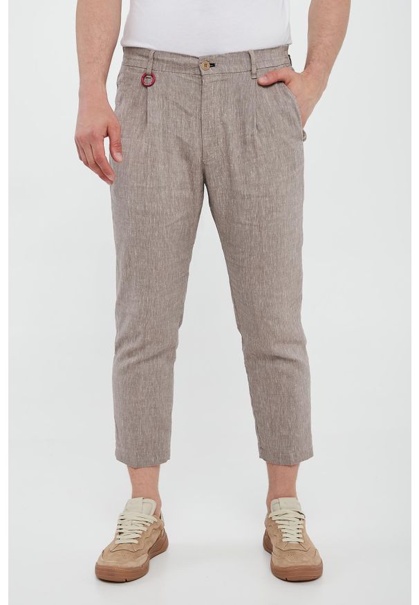 JOOP! Jeans - Spodnie męskie lniane Lead2-W JOOP! JEANS. Materiał: len