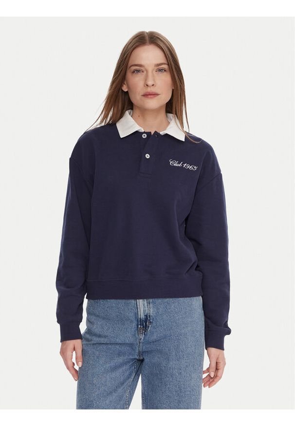 United Colors of Benetton - United Colors Of Benetton Bluza 3WNWD3011 Granatowy Regular Fit. Kolor: niebieski. Materiał: syntetyk