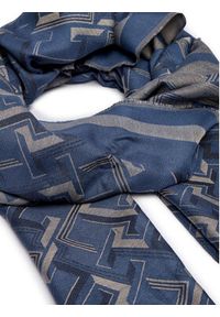 TOMMY HILFIGER - Tommy Hilfiger Szal Distinct Jacquard Scarf AW0AW16372 Niebieski. Kolor: niebieski. Materiał: wiskoza #3
