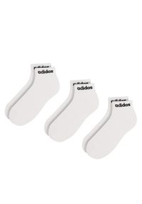 Adidas - adidas Zestaw 3 par niskich skarpet unisex HT3457 3-PACK Biały. Kolor: biały. Materiał: materiał