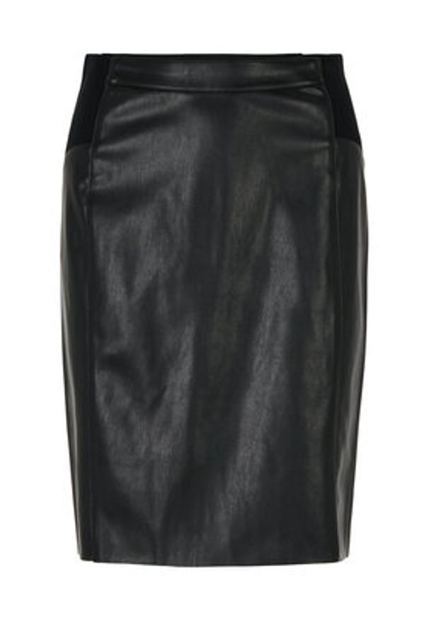 Vero Moda Spódnica z imitacji skóry 10218187 Czarny Slim Fit. Kolor: czarny. Materiał: skóra