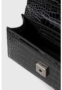 Patrizia Pepe torebka skórzana kolor czarny. Kolor: czarny. Materiał: skórzane #6