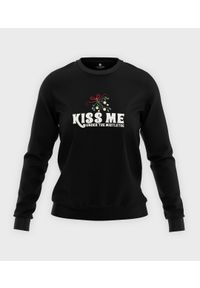 MegaKoszulki - Bluza klasyczna damska Kiss me. Materiał: bawełna. Długość: długie. Wzór: nadruk. Styl: klasyczny #1