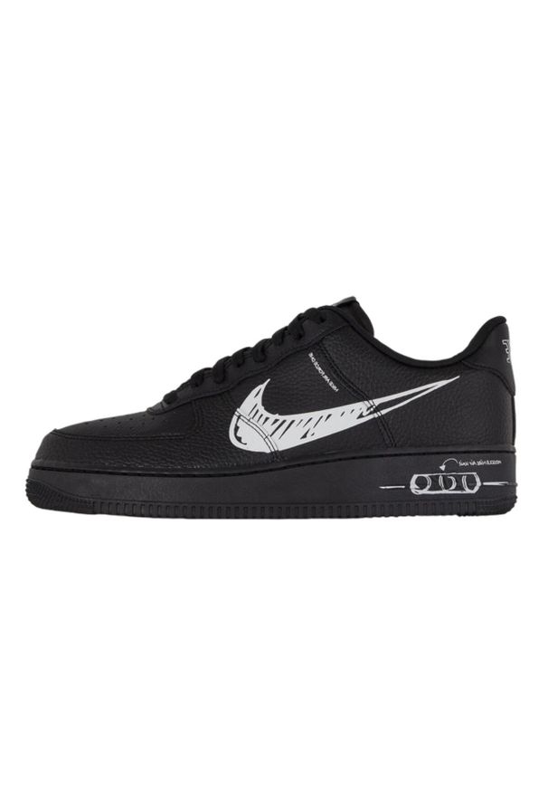 Buty do chodzenia męskie Nike Air Force 1 LV8 Utility. Kolor: biały, czarny. Materiał: skóra, syntetyk, materiał, tkanina. Model: Nike Air Force. Sport: turystyka piesza