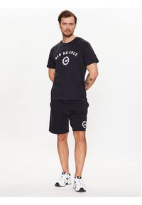 New Balance T-Shirt MT31904 Czarny Relaxed Fit. Kolor: czarny. Materiał: bawełna, syntetyk