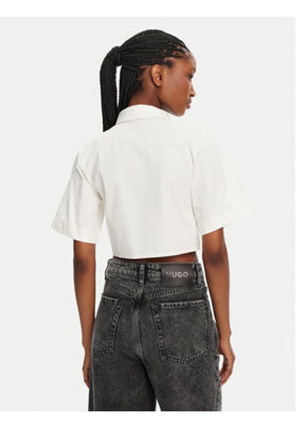 Hugo - HUGO Koszula Evianne 50531546 Biały Regular Fit. Kolor: biały. Materiał: bawełna
