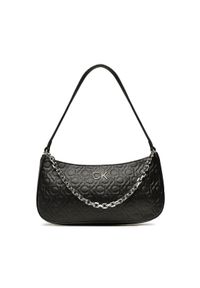 Calvin Klein Torebka Re-Lock Shoulder Bag Emb Mono K60K610204 Czarny. Kolor: czarny. Materiał: skórzane #1