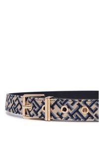 TOMMY HILFIGER - Tommy Hilfiger Pasek Th Square 2.5 Jacquard AW0AW18894 Beżowy. Kolor: beżowy. Materiał: materiał #3