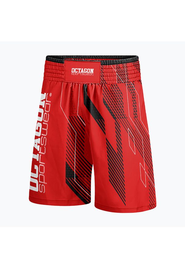 OCTAGON - Spodenki bokserskie męskie Octagon Diamond. Kolor: czerwony
