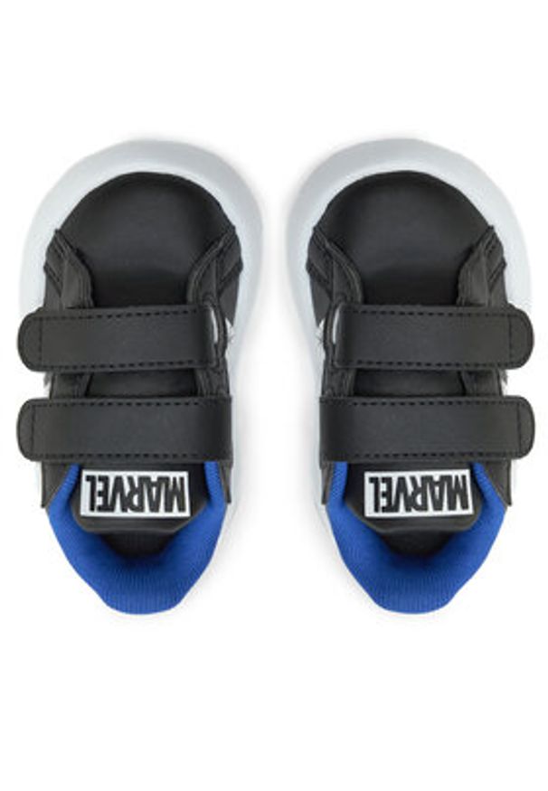 Adidas - adidas Sneakersy Marvel's Spider-Man Grand Court JS0743 Czarny. Kolor: czarny. Materiał: skóra. Wzór: motyw z bajki