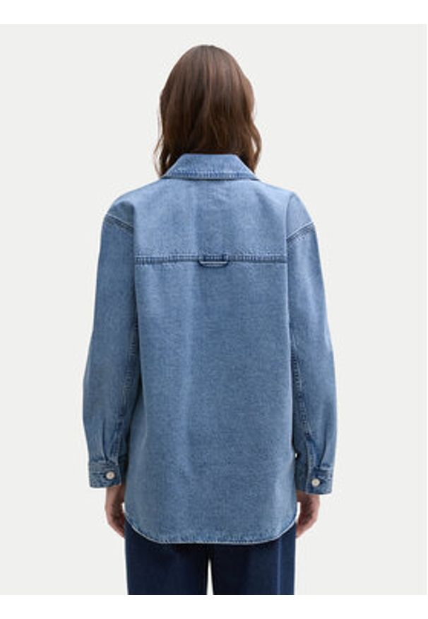 Tom Tailor Denim Kurtka jeansowa 1045967 Niebieski Regular Fit. Kolor: niebieski. Materiał: bawełna
