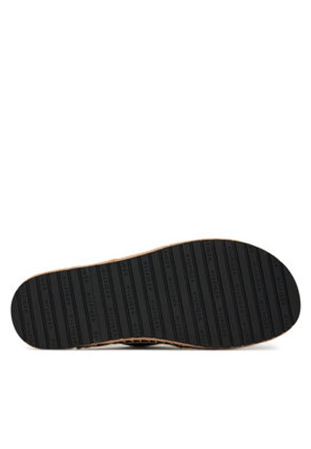 TOMMY HILFIGER - Tommy Hilfiger Espadryle Flex Jutte Hilfiger Lth Sandal FM0FM05646 Czarny. Kolor: czarny. Materiał: skóra