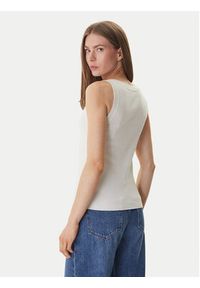 Calvin Klein Jeans Top LV047F355G Beżowy Slim Fit. Kolor: beżowy. Materiał: bawełna #4