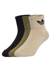 Adidas - Zestaw 3 par wysokich skarpet dziecięcych adidas. Wzór: kolorowy