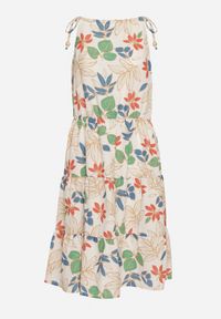 Born2be - Jasnobeżowa Sukienka Mennotia. Okazja: na imprezę, na co dzień. Kolor: beżowy. Długość rękawa: na ramiączkach. Typ sukienki: proste. Styl: casual, elegancki #5