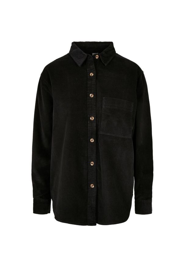 Urban Classics - Koszula Damska Sztruks Oversized. Kolor: czarny. Materiał: sztruks