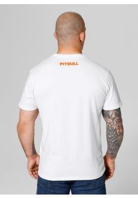 PITBULL - Koszulka bawełniana sportowa t-shirt dla dorosłych Orange Dog 24. Kolor: pomarańczowy, biały, wielokolorowy. Materiał: bawełna