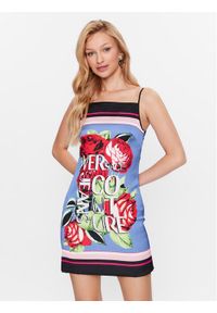 Versace Jeans Couture Sukienka letnia 74HAO936 Niebieski Regular Fit. Kolor: niebieski. Materiał: syntetyk. Sezon: lato