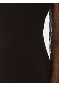 Karl Lagerfeld - KARL LAGERFELD Sukienka koktajlowa 240W1303 Czarny Slim Fit. Typ kołnierza: dekolt w karo. Kolor: czarny. Materiał: wiskoza. Styl: wizytowy #3
