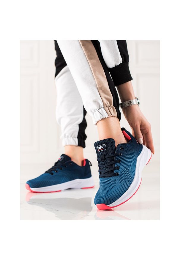 Lekkie Buty Sportowe DK granatowe niebieskie. Kolor: niebieski