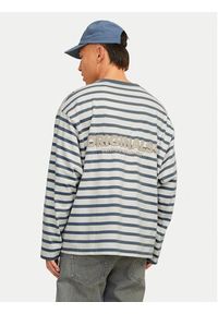 Jack & Jones Longsleeve Islington 12273202 Niebieski Loose Fit. Kolor: niebieski. Materiał: bawełna. Długość rękawa: długi rękaw #4