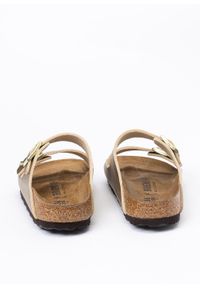 Birkenstock - Klapki damskie BIRKENSTOCK ARIZONA BF. Nosek buta: otwarty. Kolor: złoty. Materiał: polar, syntetyk, zamsz, materiał, welur. Wzór: paski #4
