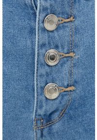 Vero Moda szorty jeansowe damskie gładkie high waist. Stan: podwyższony. Kolor: niebieski. Materiał: jeans. Wzór: gładki #4
