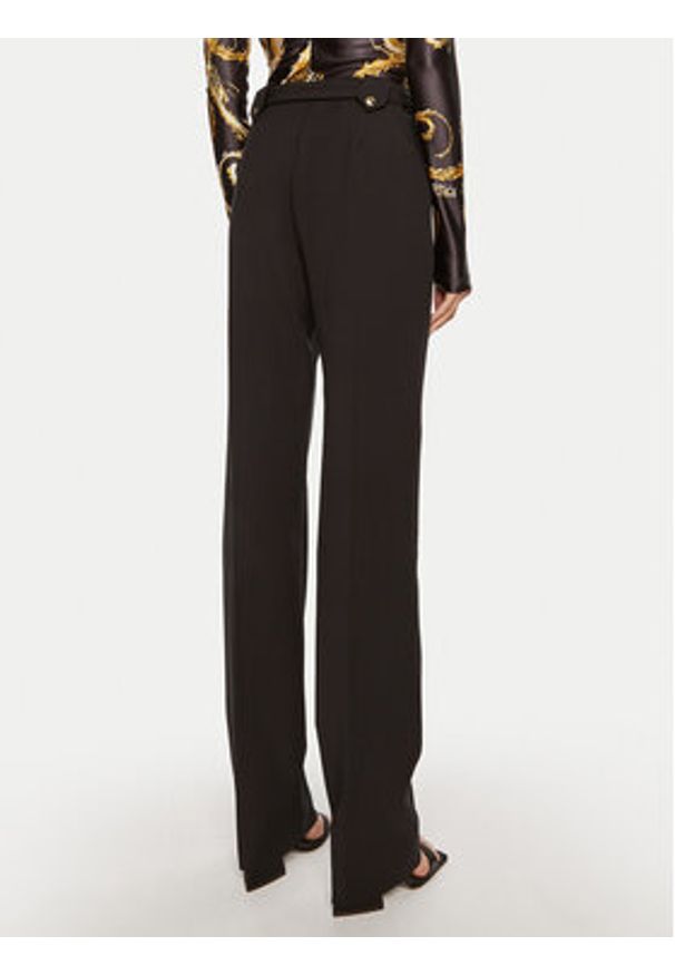 Versace Jeans Couture Spodnie materiałowe 77HAA117 Czarny Straight Fit. Kolor: czarny. Materiał: wiskoza, syntetyk
