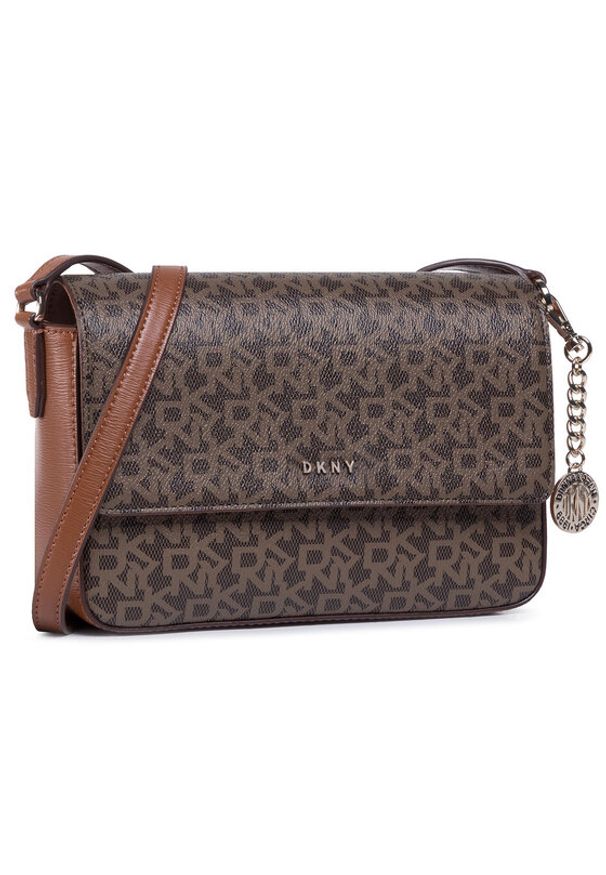 DKNY Torebka Bryant Md Flap Xbody R82EJ467 Brązowy. Kolor: brązowy. Materiał: skórzane