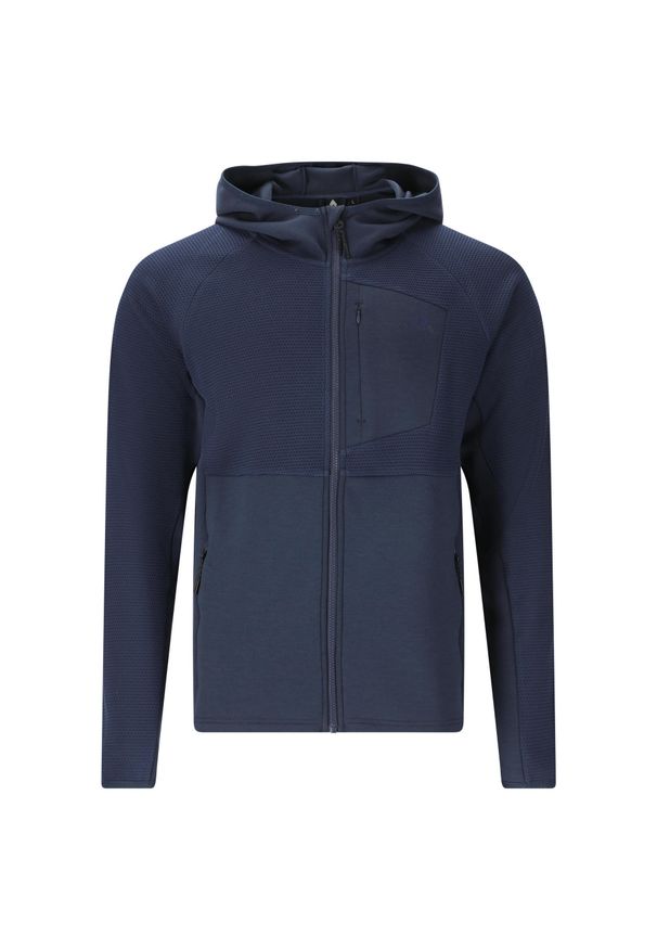 Bluza trekkingowa męska Whistler Langley Power Stretch. Kolor: szary, niebieski, wielokolorowy. Sport: turystyka piesza