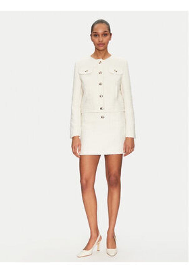 Morgan Marynarka 251-VOYA Écru Slim Fit. Materiał: syntetyk