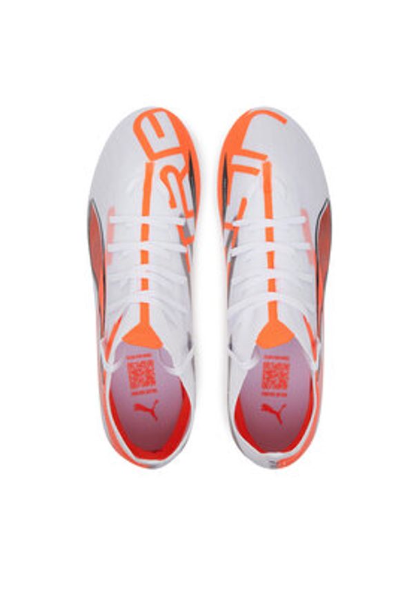 Puma Buty do piłki nożnej Ultra 5 Match+ Fg/Ag 108162 01 Biały. Kolor: biały. Materiał: skóra