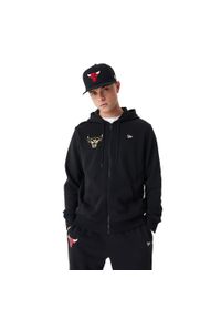 Bluza męska New Era Team Script FZ Hoody Chicago Bulls. Kolor: czarny