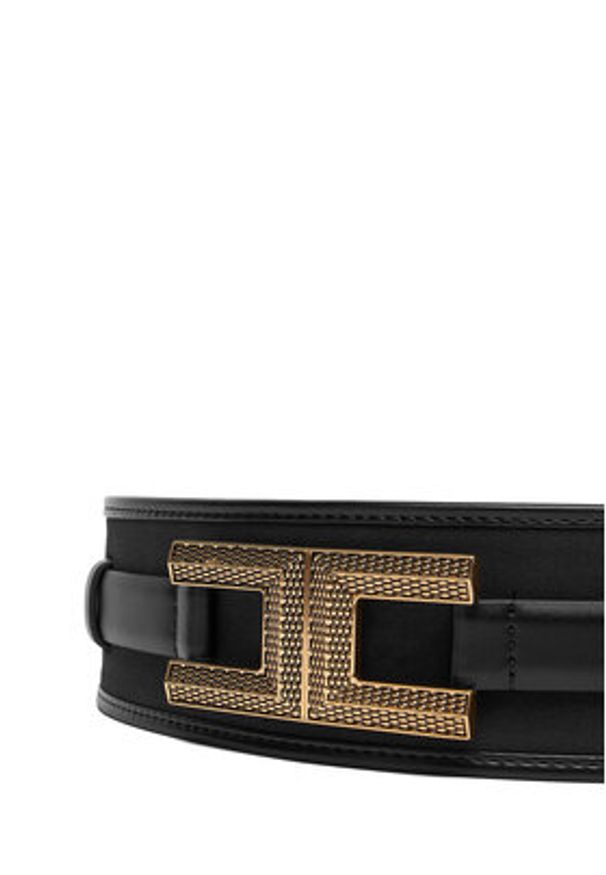 Elisabetta Franchi Pasek Damski CT-52S-57E2-V200 Czarny. Kolor: czarny. Materiał: skóra