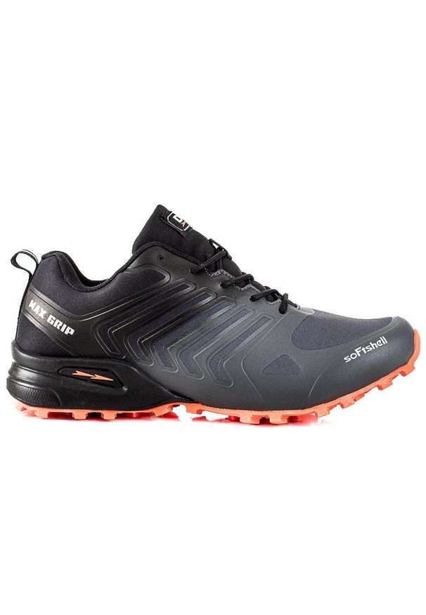 Buty Trekkingowe DK czarne szare. Kolor: czarny, wielokolorowy, szary