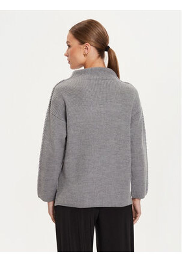 Max Mara Leisure - Weekend Max Mara Sweter Fanfara 2426366178 Szary Relaxed Fit. Kolor: szary. Materiał: wełna