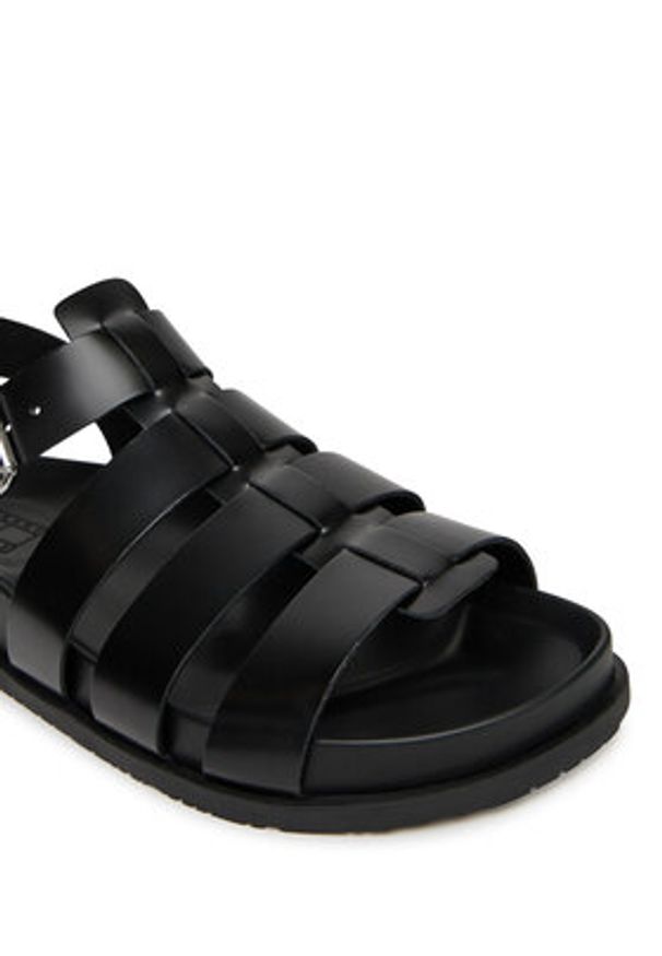 Tommy Jeans Sandały Tjw Fisherman Patent Sandal EN0EN02874 Czarny. Kolor: czarny. Materiał: skóra