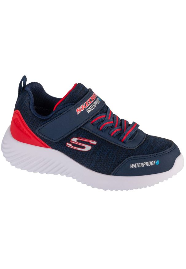 skechers - Buty SKECHERS BOUNDER-DRIPPER DROP Niebieski. Okazja: na co dzień. Kolor: czerwony, niebieski, wielokolorowy. Materiał: syntetyk, tkanina. Styl: sportowy. Model: Skechers Sport. Sport: turystyka piesza