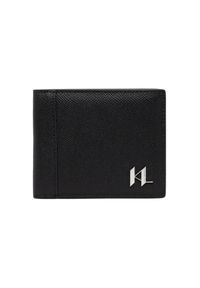 Karl Lagerfeld - KARL LAGERFELD Czarny portfel skórzany Monogram. Kolor: czarny. Materiał: skóra #3